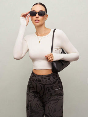 Camiseta Cropped Manga Longa Gabi