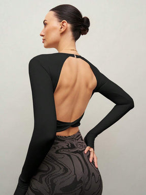 Camiseta Cropped Manga Longa Gabi