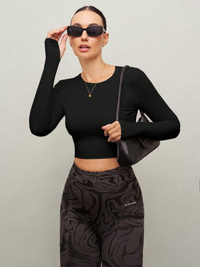 Camiseta Cropped Manga Longa Gabi